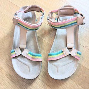 Cat & Jack Rainbow Striped Sandals - Girl's Size 5